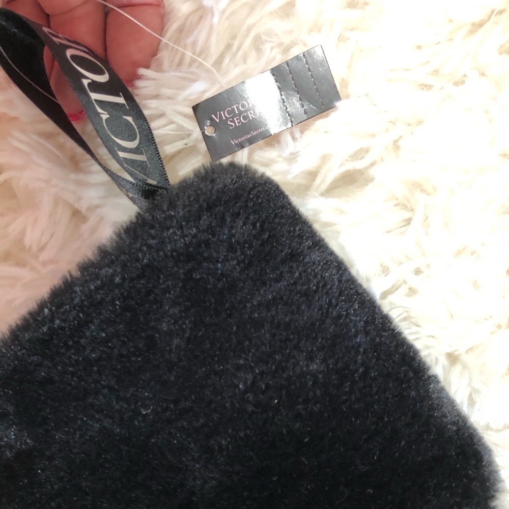 Victoria’s Secret Christmas Stocking! Bling rhinestones, black faux fur NWT!❤️💕 - Picture 10 of 11